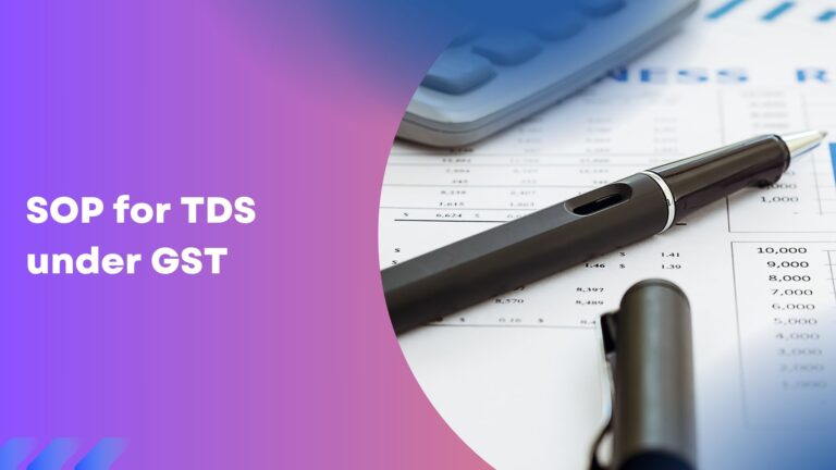 SOP for TDS under GST
