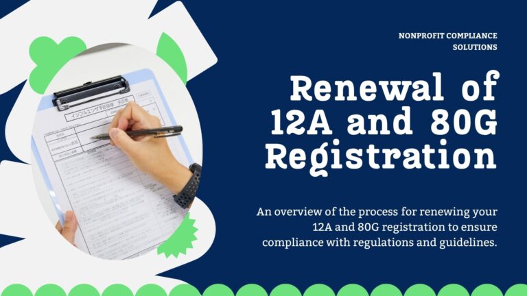Renewal of 12A and 80G Registration